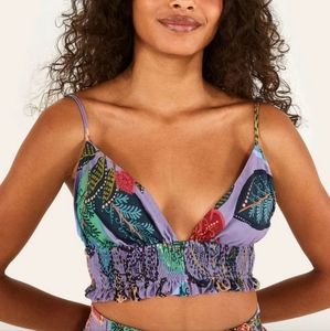 Farm Rio Smocked Triangle Tank Top